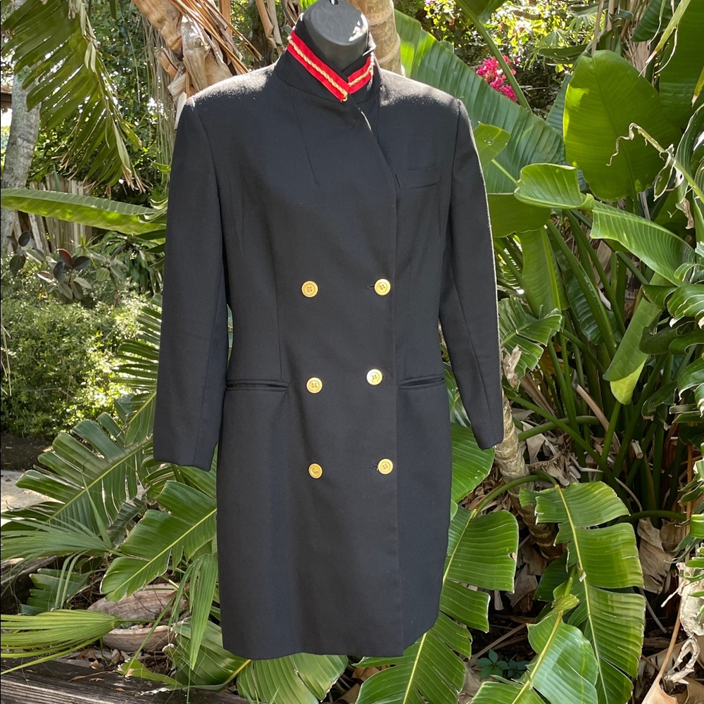 Vintage Harvey Bernard military style double breasted jacket dress